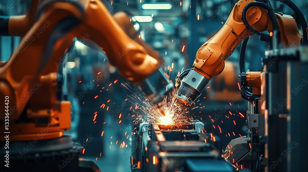 Poster advanced robotics in automotive welding process for parts assembly