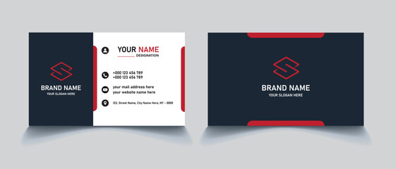Clean and modern professional business card design template vector illustration.