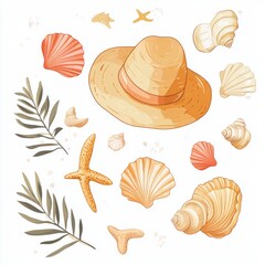 Obraz premium Summer beach accessories