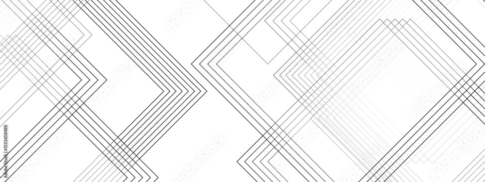 Fototapete Abstract Linear Geometric Pattern in gray. White geometric overlap layer design. Stripes background design with layers of Geometric shapes. line elegant colorful striped diagonal line technology 