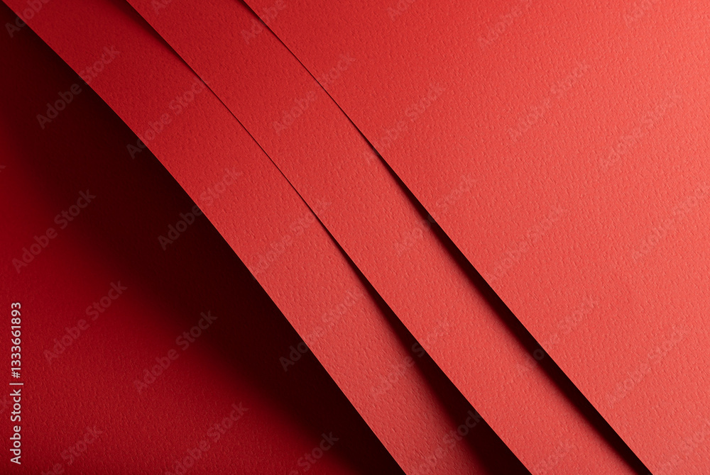 Poster bright red paper background with a matte texture and rough grain. vibrant, bold tones create an eleg