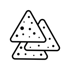 tortilla chips sign symbol vector flat icon	