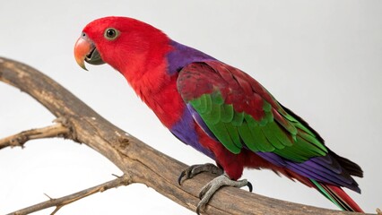 Obraz premium Eclectus Parrot in full view on studio background