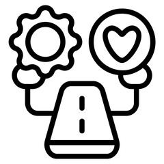 Balance Way Line Icon