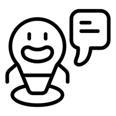 Map Assistant Line Icon