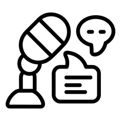 Public Speaking Line Icon