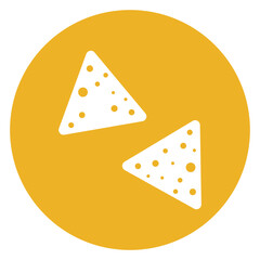 tortilla chips sign symbol vector flat icon	