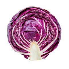 Obraz premium Harvesting fresh vegetables a close-up of red cabbage in a natural setting