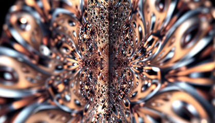 A fractal mirror reflecting infinite versions of itself.