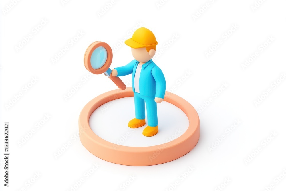 Poster writing and creativity highlighted with a sharp 3d glyph icon of a tool, showcasing innovation and c