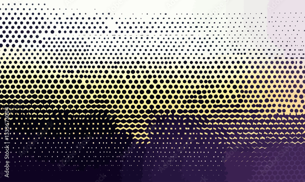 Aufkleber abstract hexagon honeycomb halftone effect with gradient shades vector art