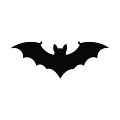 Halloween bat silhouette icon vector isolated on white background