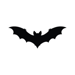 Halloween bat and bats silhouette isolated on white background