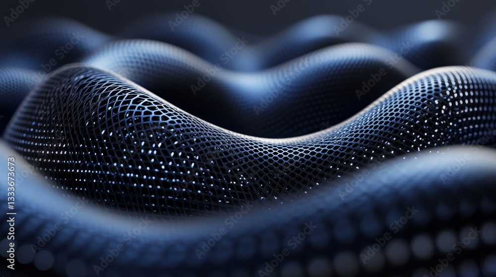 Aufkleber abstract undulating surface with intricate mesh pattern and luminous highlights