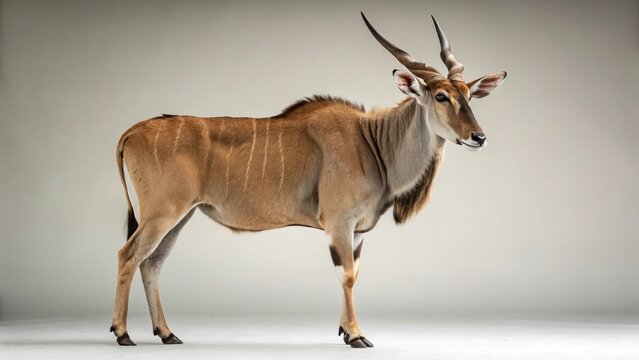 eland in full view on studio  background
