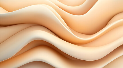 Elegant Beige Minimalist Background with Smooth Wavy Texture