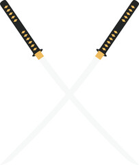 Double cross katana sword samurai