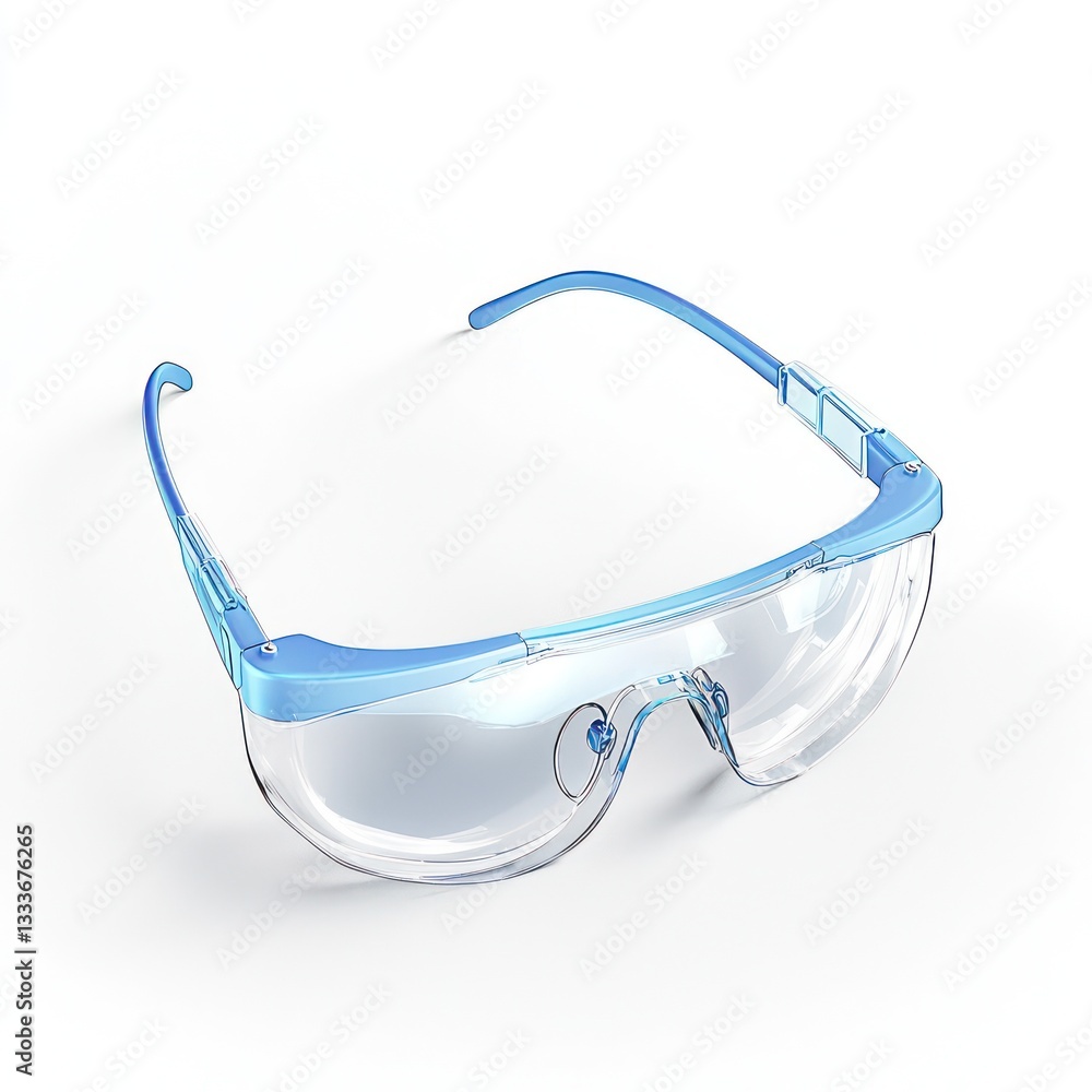 Aufkleber laboratory glasses representation, highlighting safety in laboratory environments with clear, minima
