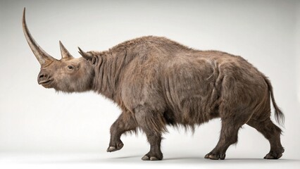 Fototapeta premium elasmotherium in full view on studio background 