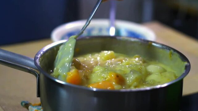 Freshly Cooked Filipino Food Called Ginataang Bilo Bilo