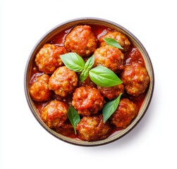 Meatballs in Tomato Sauce, Overhead View (1)