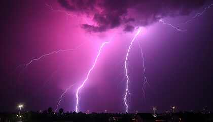 lightning in the night