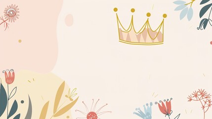 The Crown Background of Children's Day: Lighting up the Glittering Light of Innocence