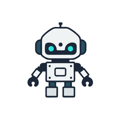 Flat Design Robot Illustrations - Digital Future and AI