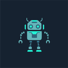 Flat Design Robot Illustrations - Digital Future and AI