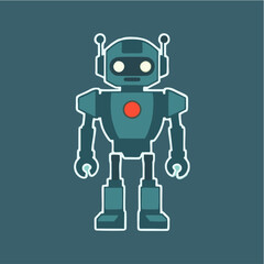 Flat Design Robot Illustrations - Digital Future and AI