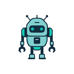 Flat Design Robot Illustrations - Digital Future and AI