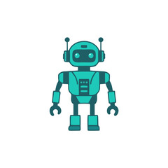 Flat Design Robot Illustrations - Digital Future and AI