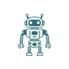 Flat Design Robot Illustrations - Digital Future and AI