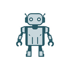 Fototapeta premium Flat Design Robot Illustrations - Digital Future and AI