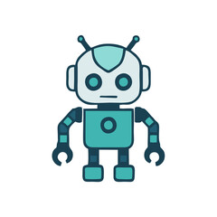 Flat Design Robot Illustrations - Digital Future and AI