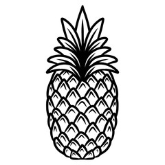 Obraz premium pineapple fruit icon vector illustration