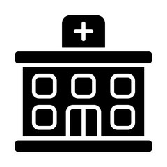 Obraz premium Hospital Location Solid Icon