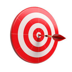 Bullseye target on white 