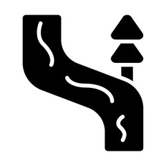 River Flow Solid Icon