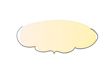 黄色のシンプルな水彩風の吹き出し