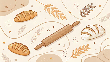 oft Bakery Whispers minimalist abstract background