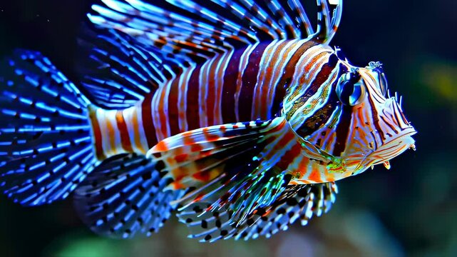 Cautious Neon Dottyback in Coral