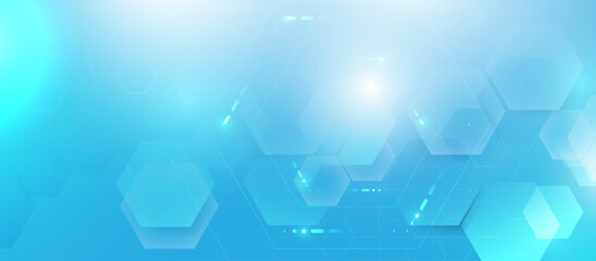 Futuristic Blue Abstract Technology Background