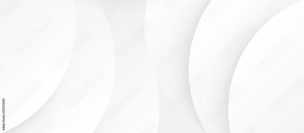 Poster minimalist white abstract background with curved shapes