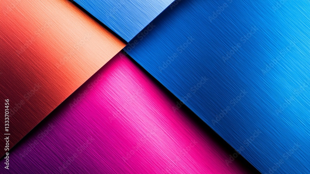 Aufkleber abstract multi-colored brushed metallic geometric design background with diagonal lines