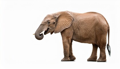 Fototapeta premium african elephant isolated on white background