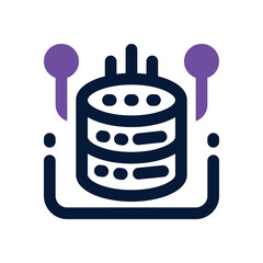 database dual tone icon. Sleek and modern vector icon for websites, mobile apps, marketing materials, and corporate design. Fully scalable and ready to use.