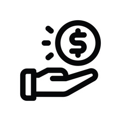 loan  line icon. Clean and minimalist vector icon for websites, mobile apps, presentations, and logos. Fully scalable and customizable for any project.