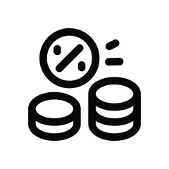 tax  line icon. Clean and minimalist vector icon for websites, mobile apps, presentations, and logos. Fully scalable and customizable for any project.