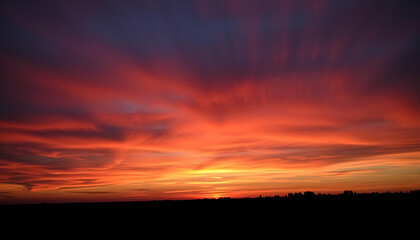 sunset over the city